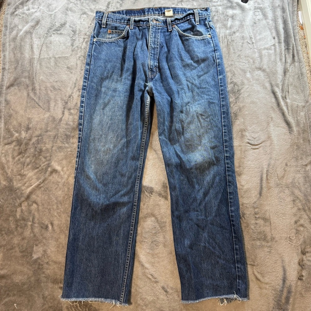 Vintage Levi's 505 Jeans Men's 38x34 Fits 36x30 Orange Tab Faded‎ Whiskered 90s